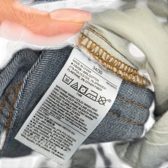 Gap Mens Slim Fit Blue Denim Jeans SZ 34x30 Stretch Cotton Blend Classic Design - Picture 4 of 14